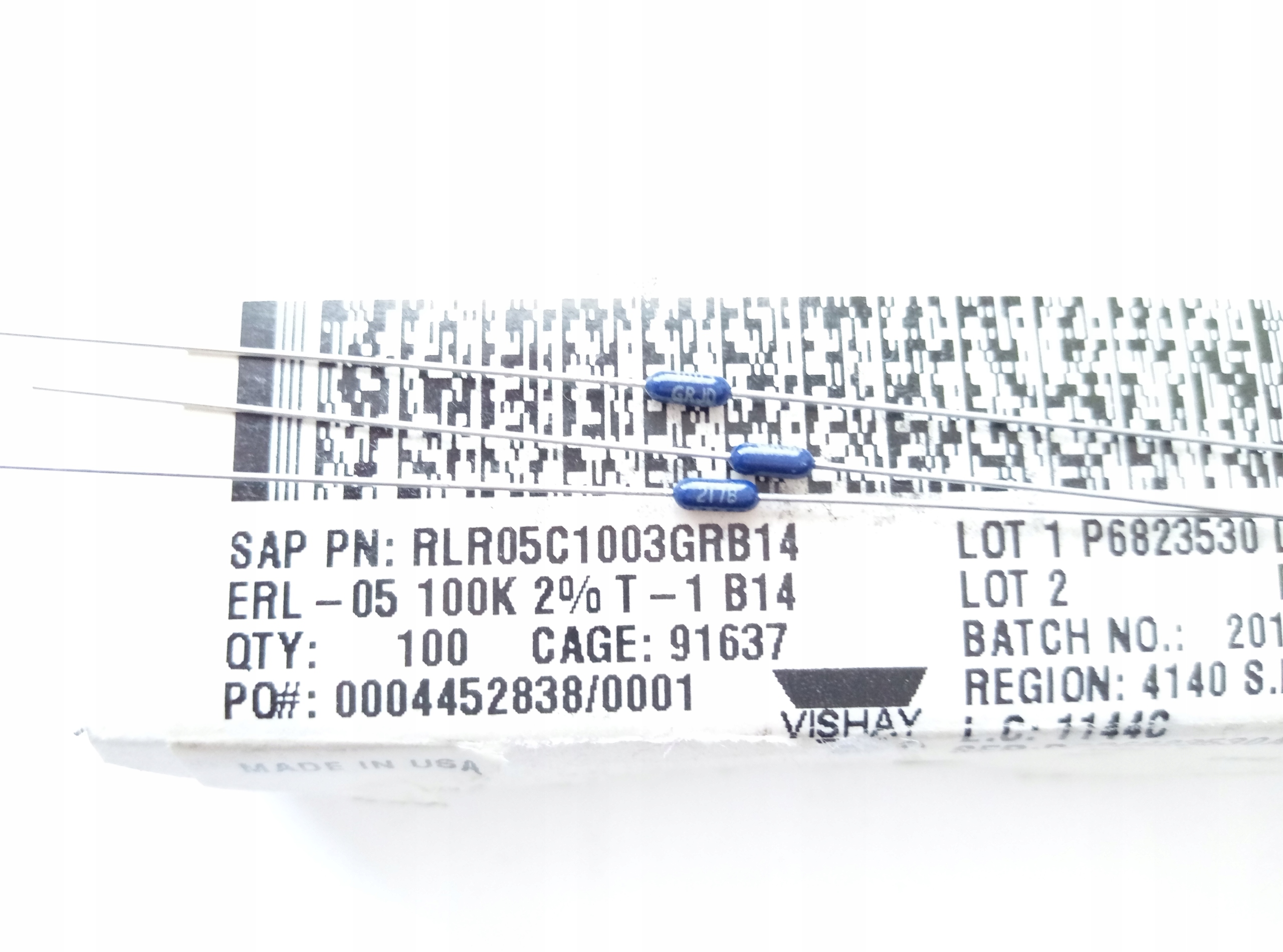 [5szt] Rezystor Dale 100K 2% RLR05 low noise