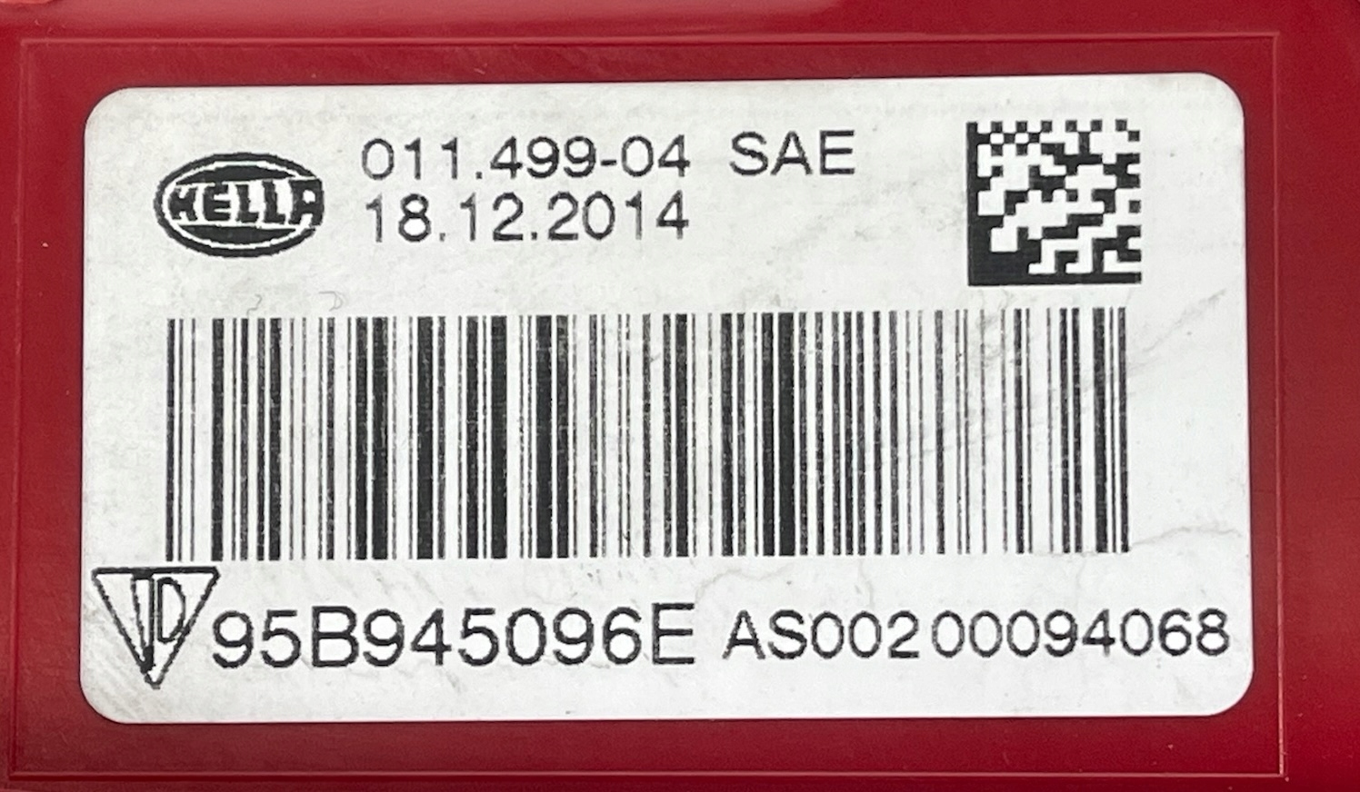 light rear rear part right PORSCHE MACAN USA 95B945096E SAE 18.12.2015