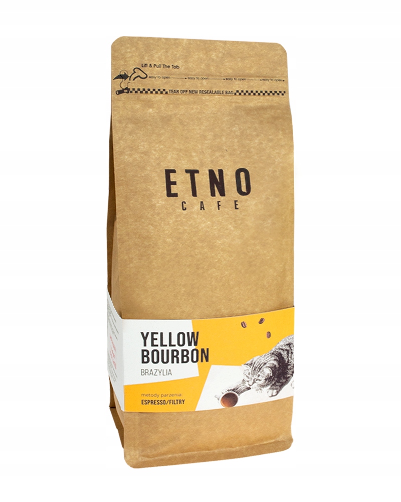 Levně Káva zrnková Etno Cafe Yellow Bourbon 1 kg Čerstvě Pražená dárek