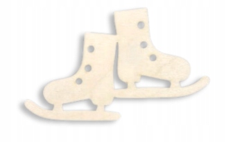 Drewniana zawieszka łyżwa łyżwy na choinkę sklejka decoupage 3szt 12x7,3 cm