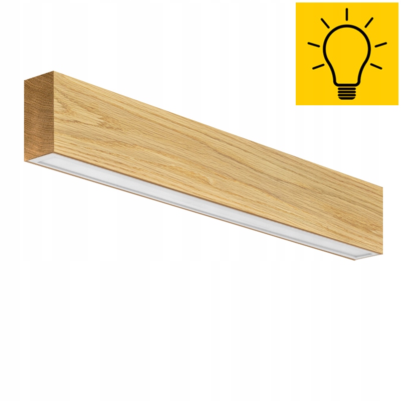 Nástenná Led lampa Dubová 90 CM Nástenná nad zrkadlo Loft 36W 3000K