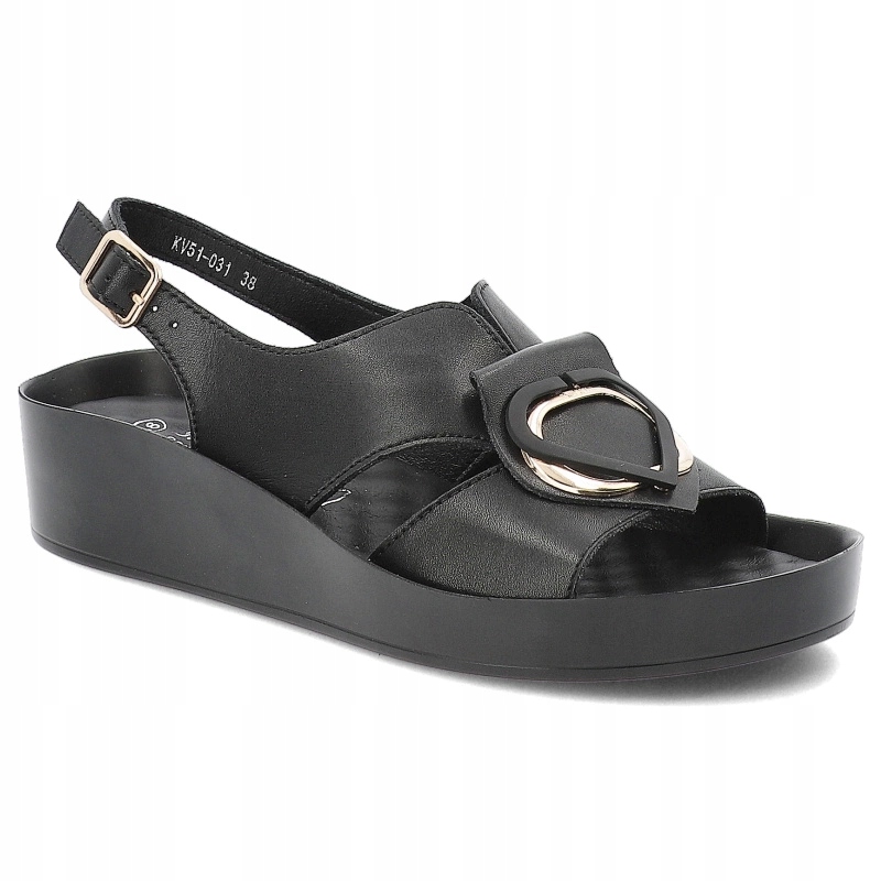 Černé sandály S.Barski Elegantní dámská obuv