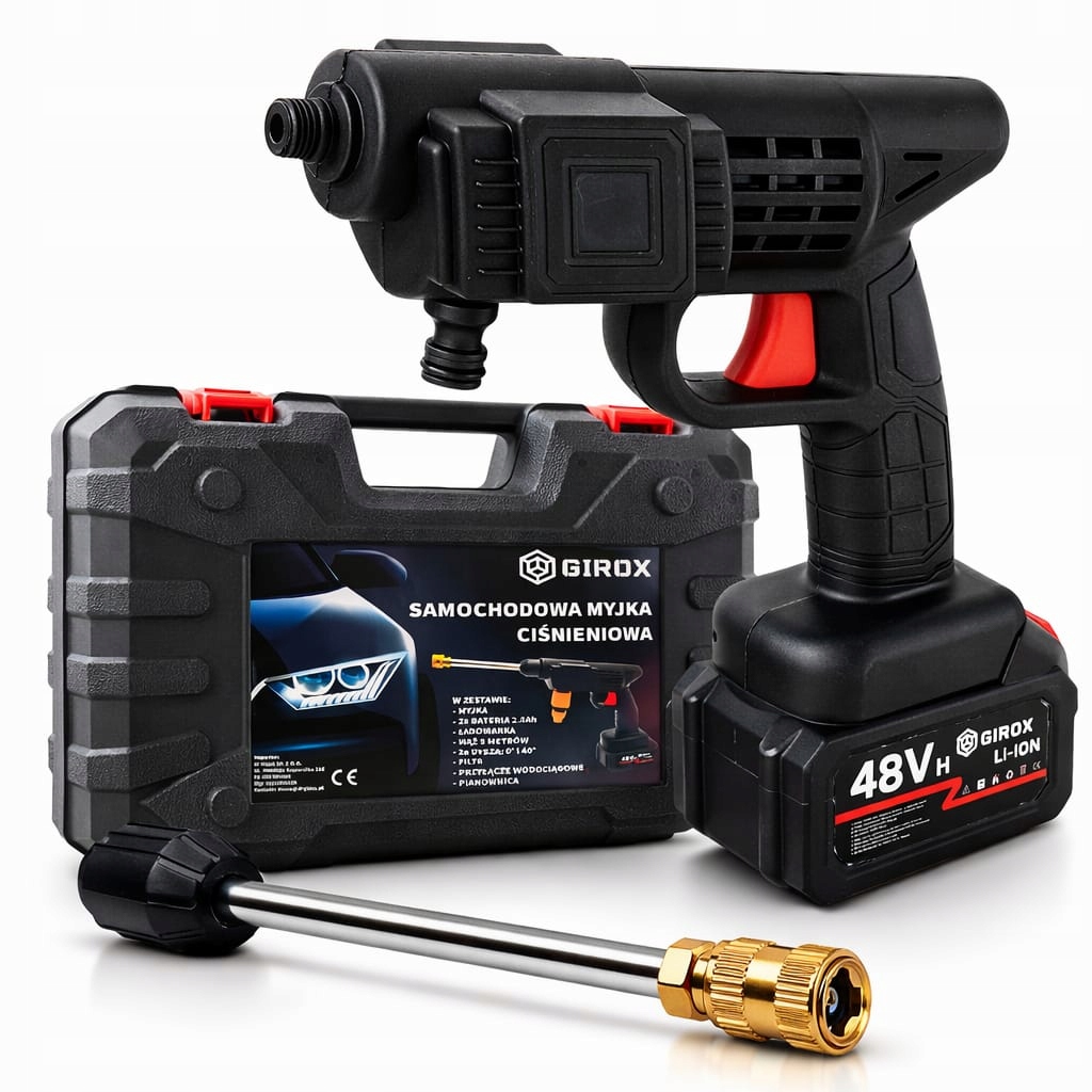 Myjka Ciśnieniowa Samochodowa Akumulatorowa| Bezprzeowdowa 2x Bateria
