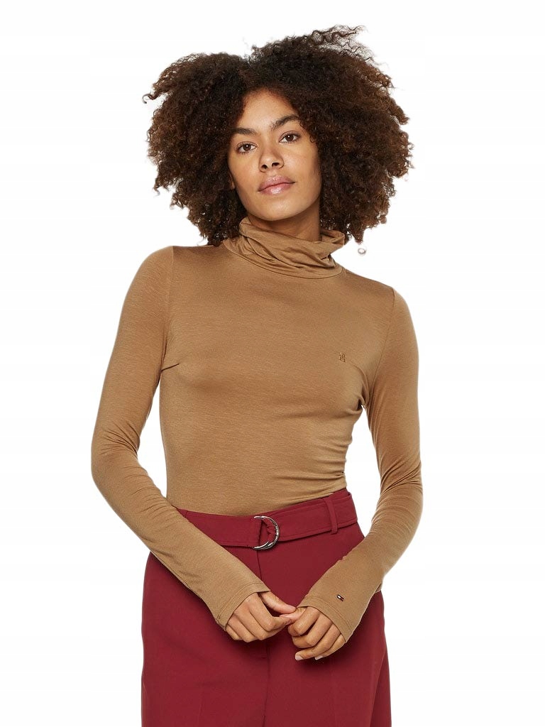 Tommy Hilfiger Dámský Golfový Svetr Slim Soft Hnědý vel. M