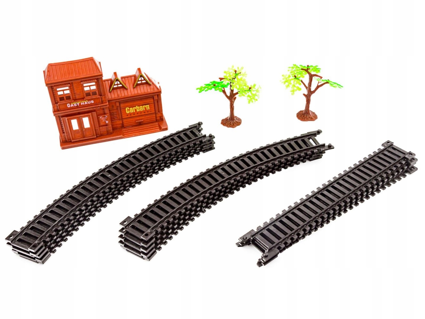 Elektryczna Kolejka - Parowóz + Wagony Pasażerskie Marka bez marki