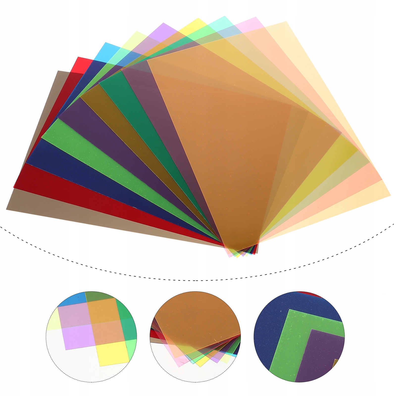KOLOROWE ŻELOWE FILTRY ŚWIATŁA PRZEZROCZYSTE Rodzaj inny