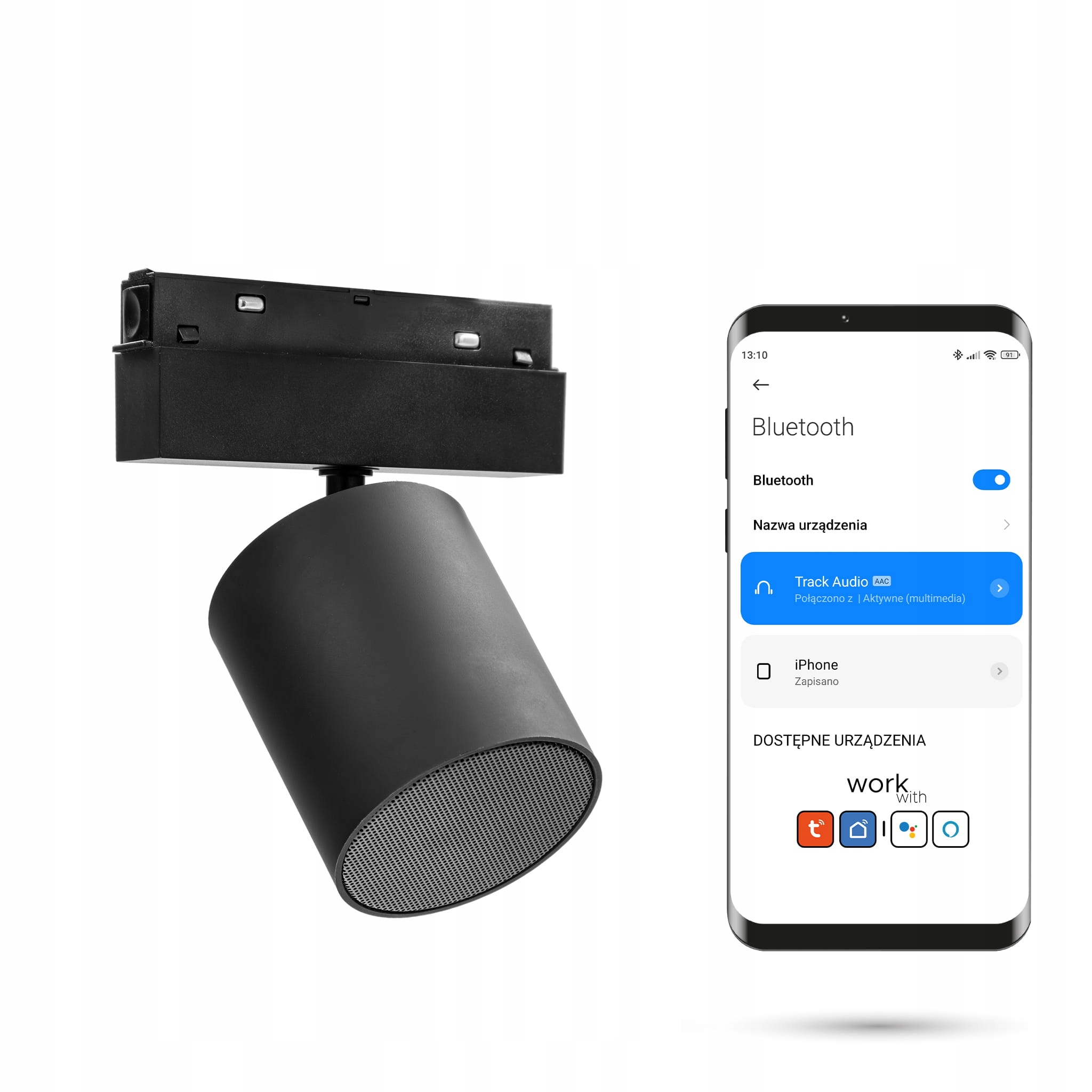 Głośnik Bluetooth do szyn magnetycznych SMART TRACK 48VDC