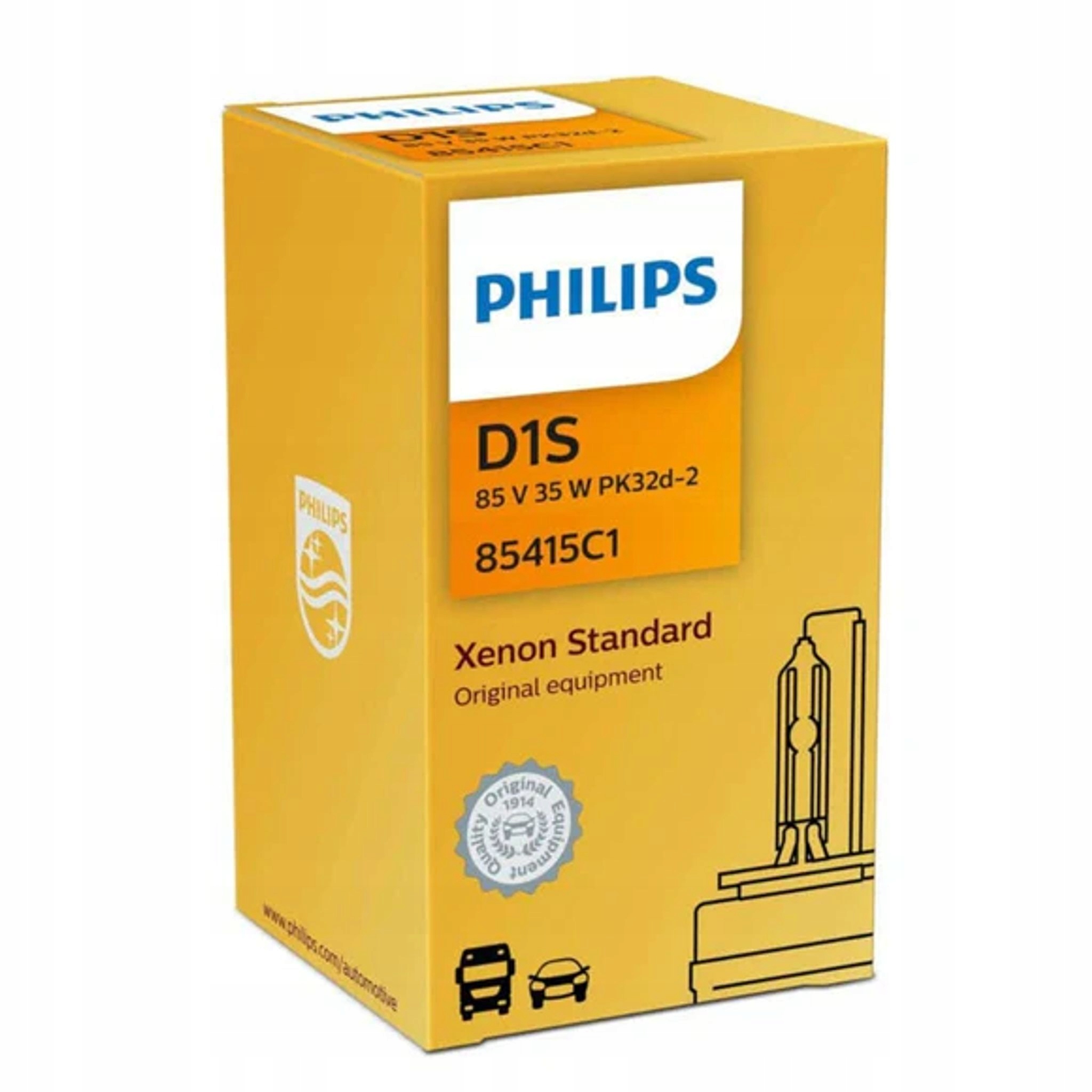 Philips D1S Žárovka Xenonová Výbojka Xenon Standard 4300K 35W