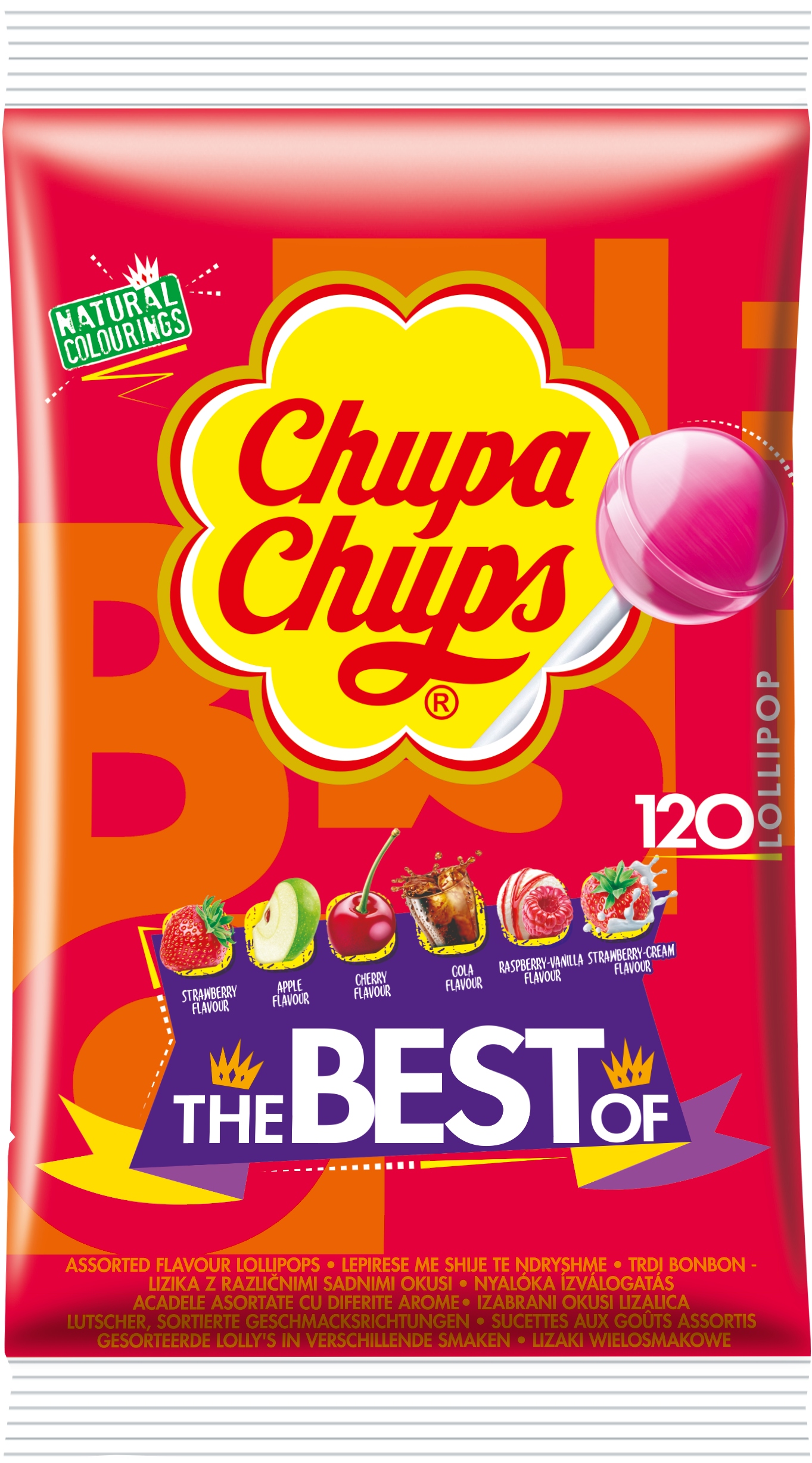 Levně Lízátka Chupa Chups Taška 120 Ks The Best Of