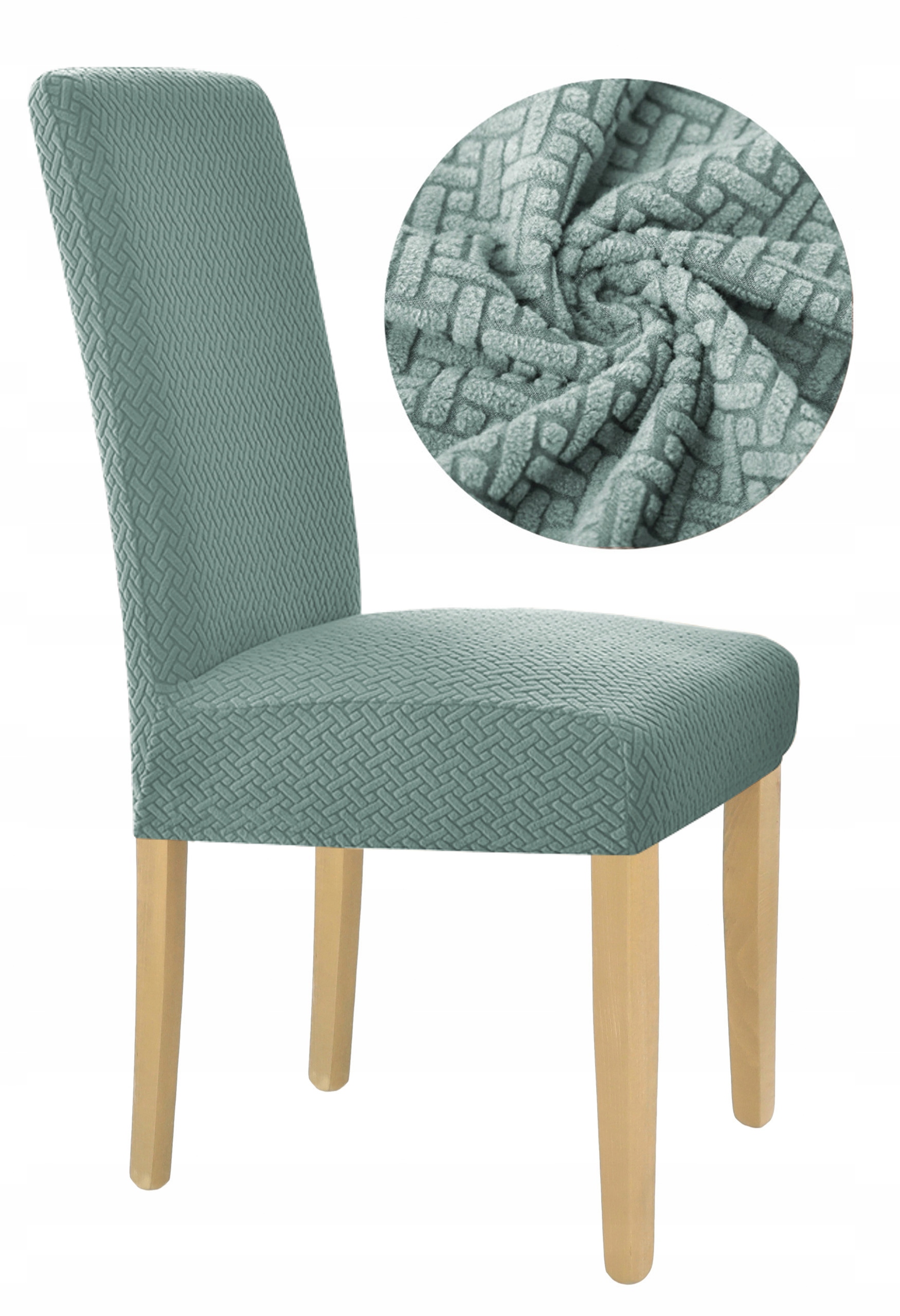 

Pokrowiec Na Krzesło Miętowy Żakard Elastyczny