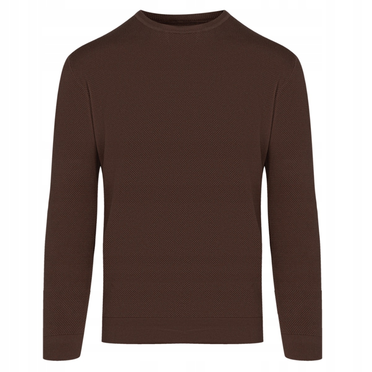 Strukturovaný hnědý pánský svetr O-neck Pako Lorente vel XXL