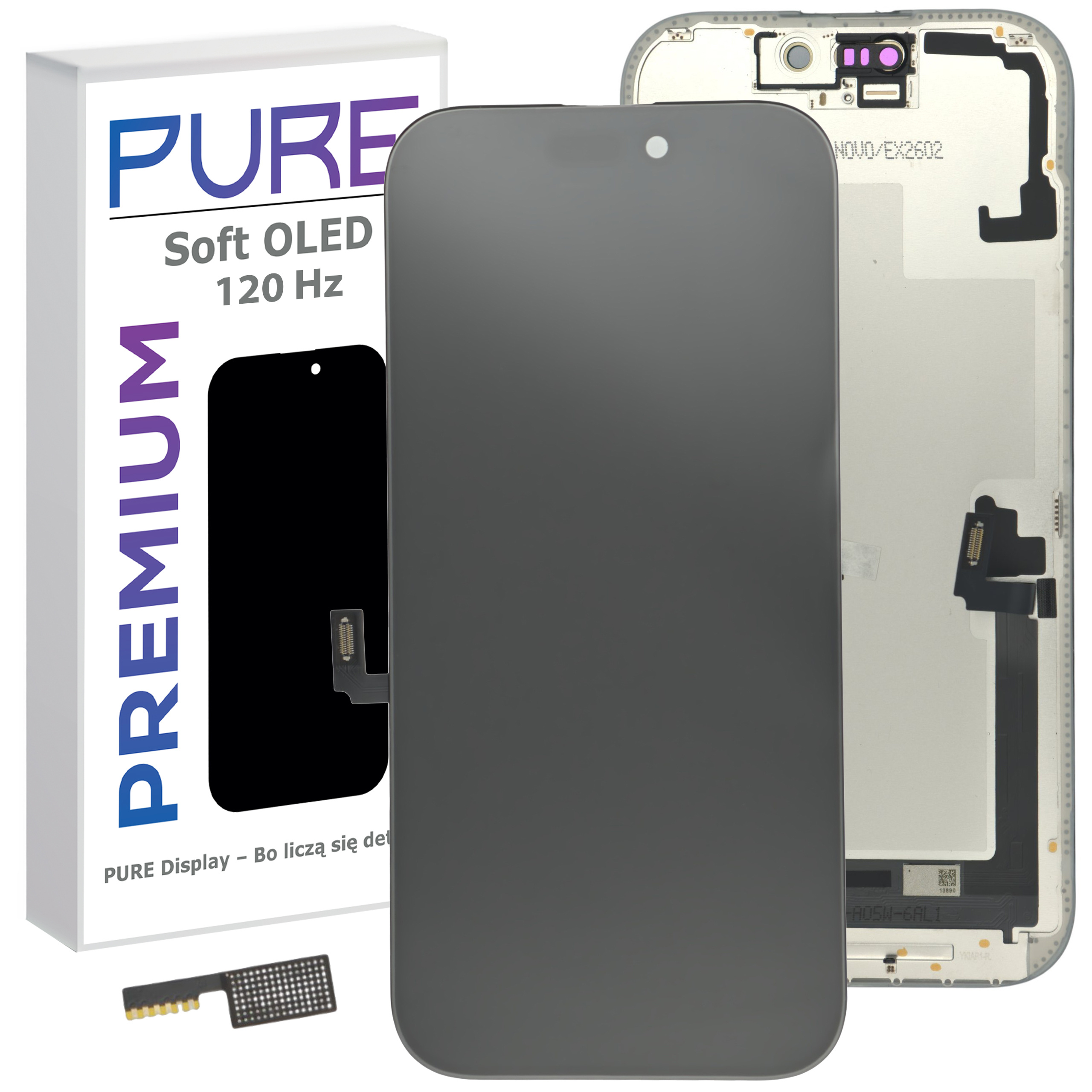 Pure LCD displej pro Apple iPhone 17 Soft Oled 120Hz Fhd IC