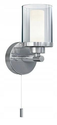 Nástěnné svítidlo Vista Stříbrné skleněné stínítko 1xG9 Nástěnná lampa do pokoje do domu