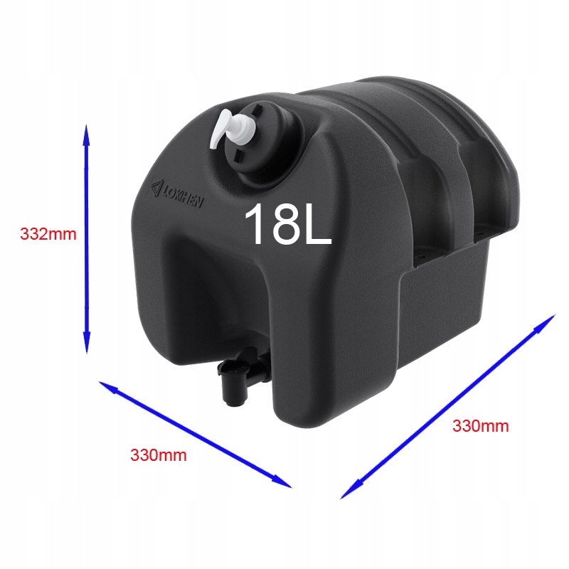TK2560/601040400 - Бак для води контейнер мило автобус Евакуатор МДП 18л