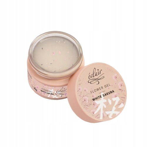 Stavební gel s květy Eclair Flower Gel White Sakura 30 g