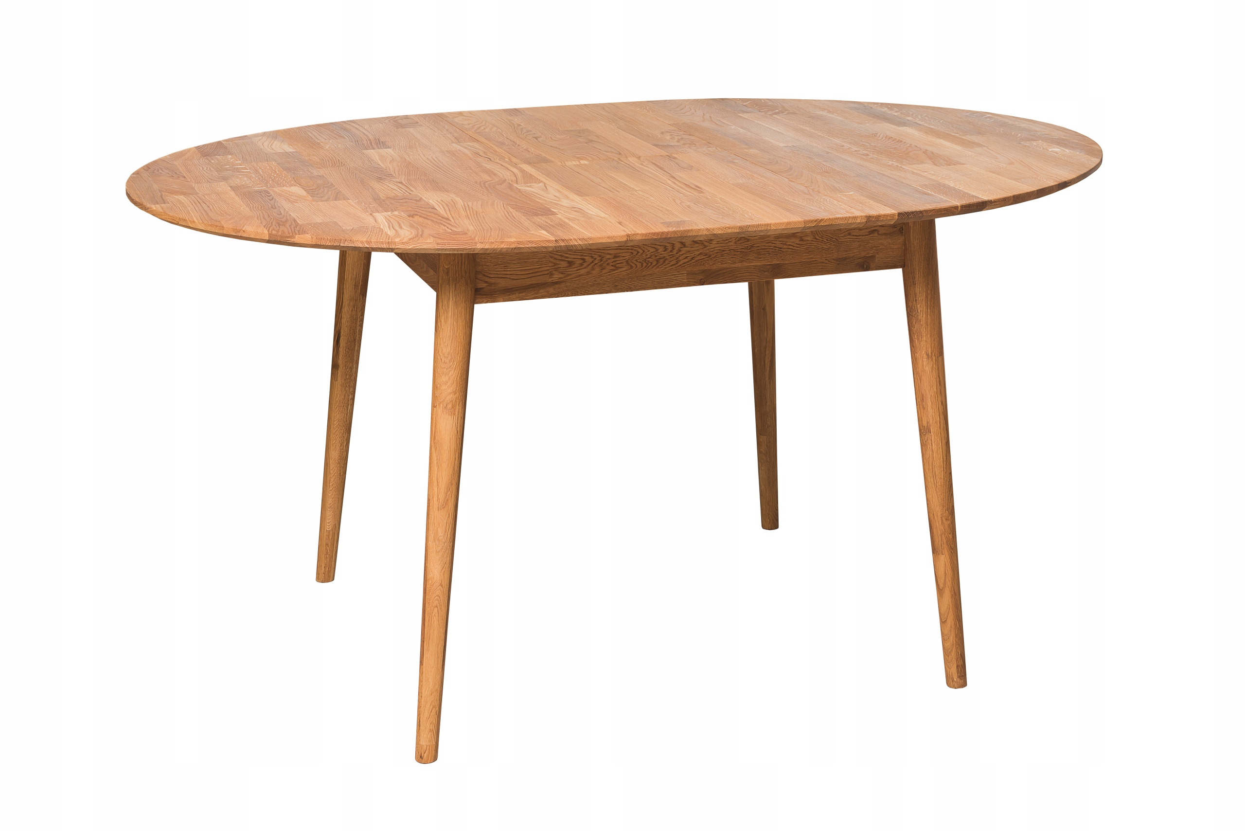 STÓŁ DĘBOWY, OKRĄGŁY 100 cm, ROZKŁADANY, LITY DĄB! Kształt blatu okrągły