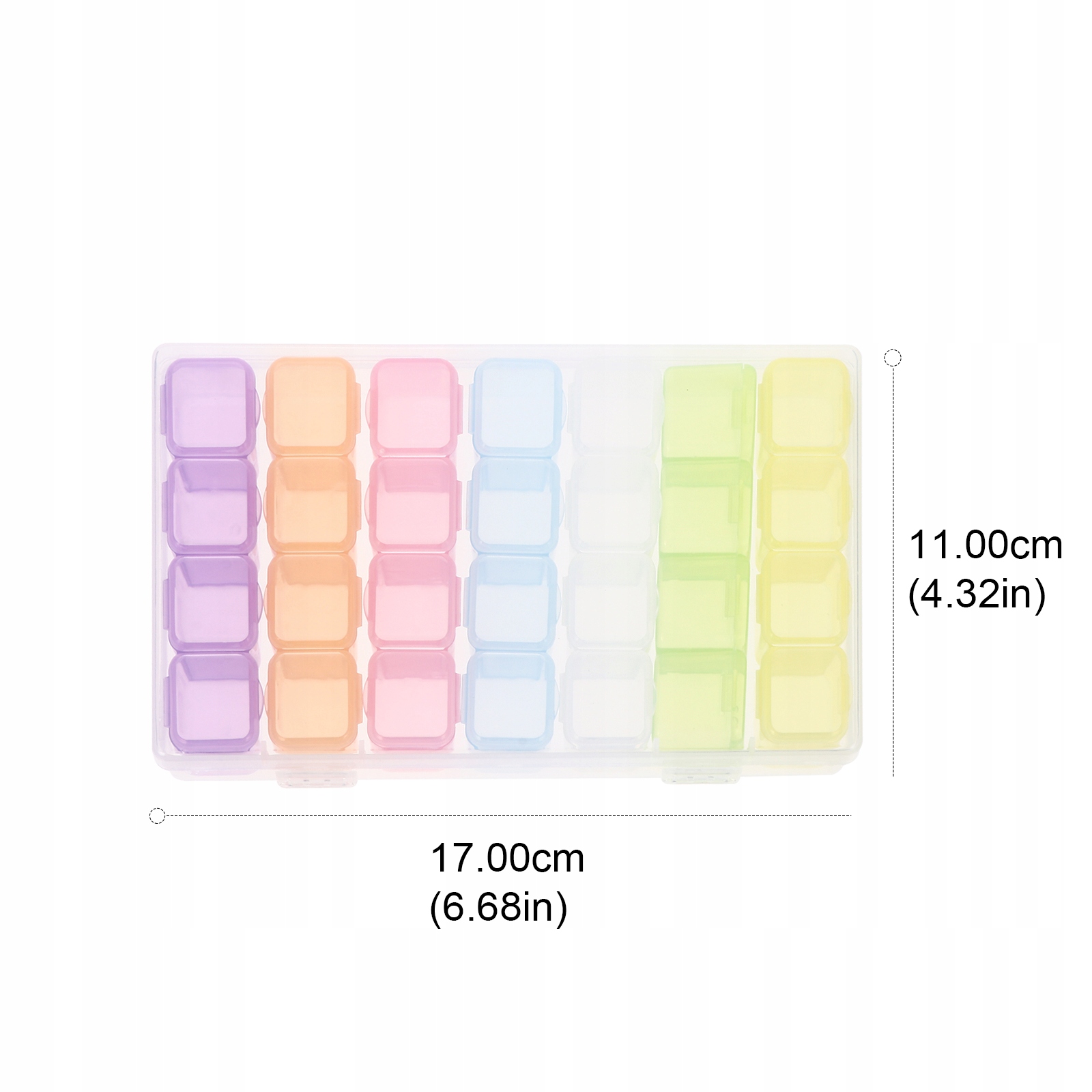 Manicure 28 Grid Diamond Box 3 szt Wysokość produktu 8 cm