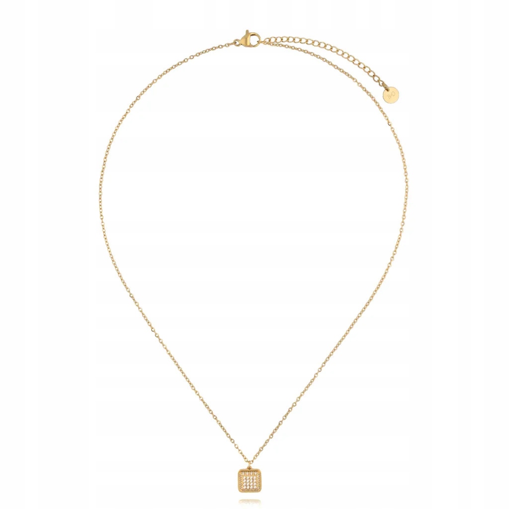 Náhrdelník By Dziubeka zlatý zirkon 46 cm