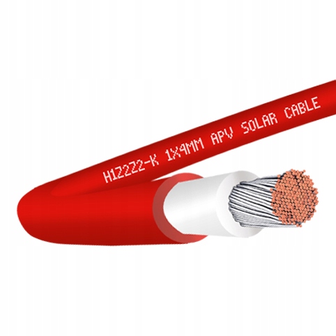KABEL PRZEWÓD SOLARNY CZERWONY 4mm2 25m Liczba żył 1