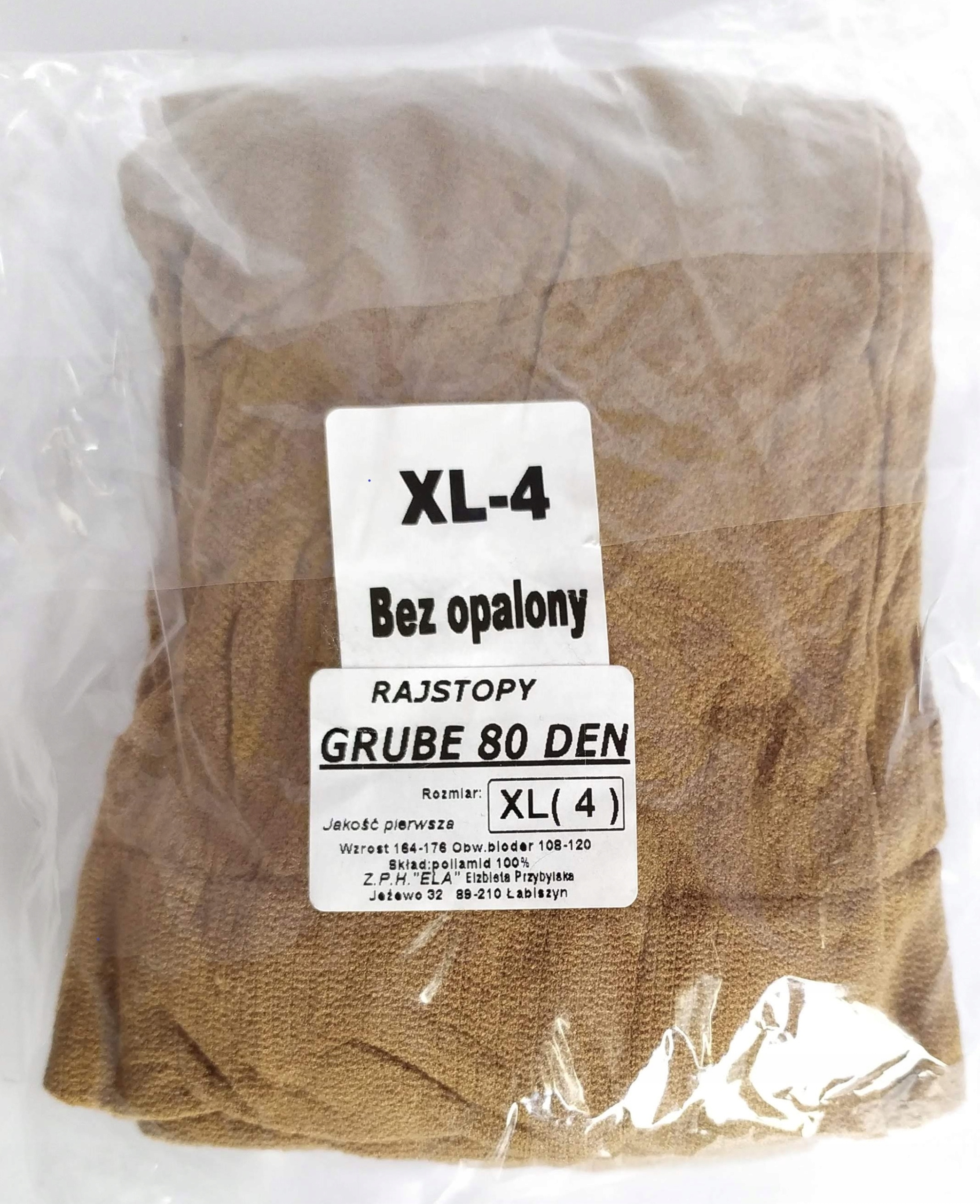 

Rajstopy Grube 80 Den (XL) Duży klin