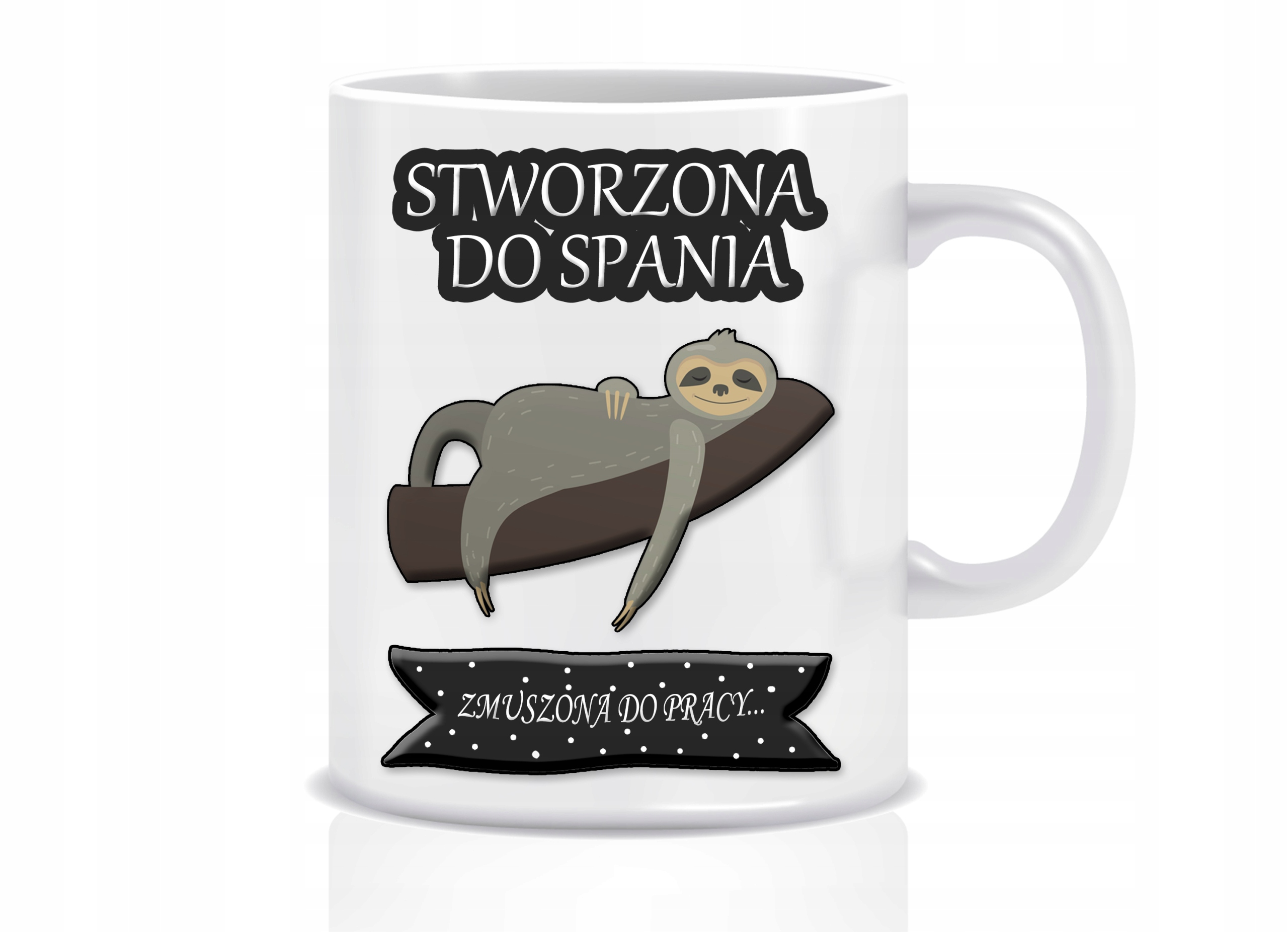 

Kubek Stworzona Do Spania Kartonik Imię