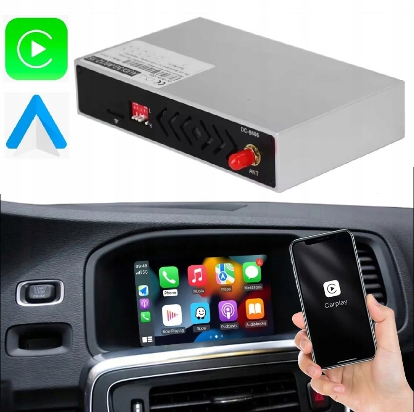 Moduł Carplay Android Auto Box Volvo V60 V90 S60 S80 XC60 XC90 2014-2019