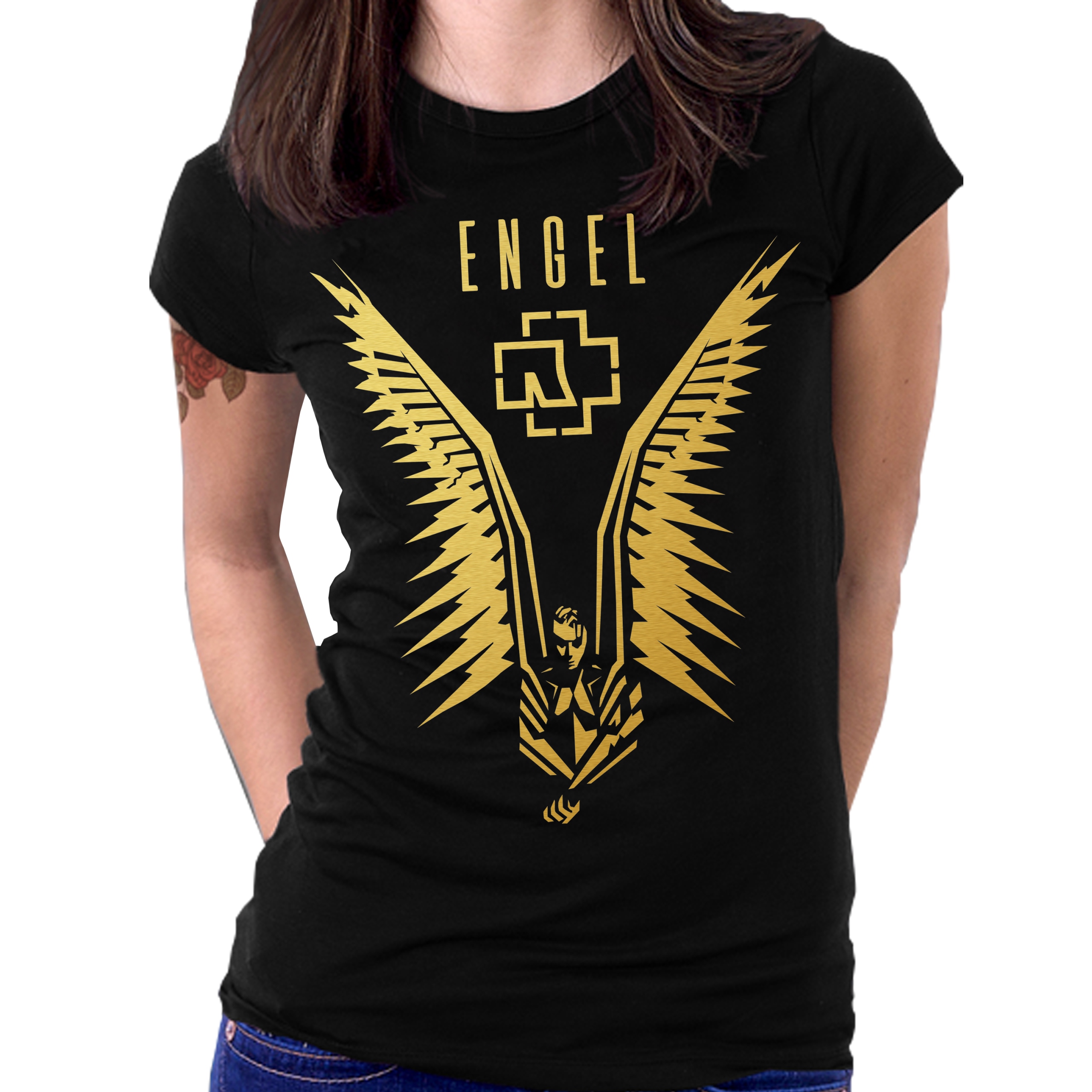 KOSZULKA DAMSKA T-SHIRT z nadrukiem Engel S