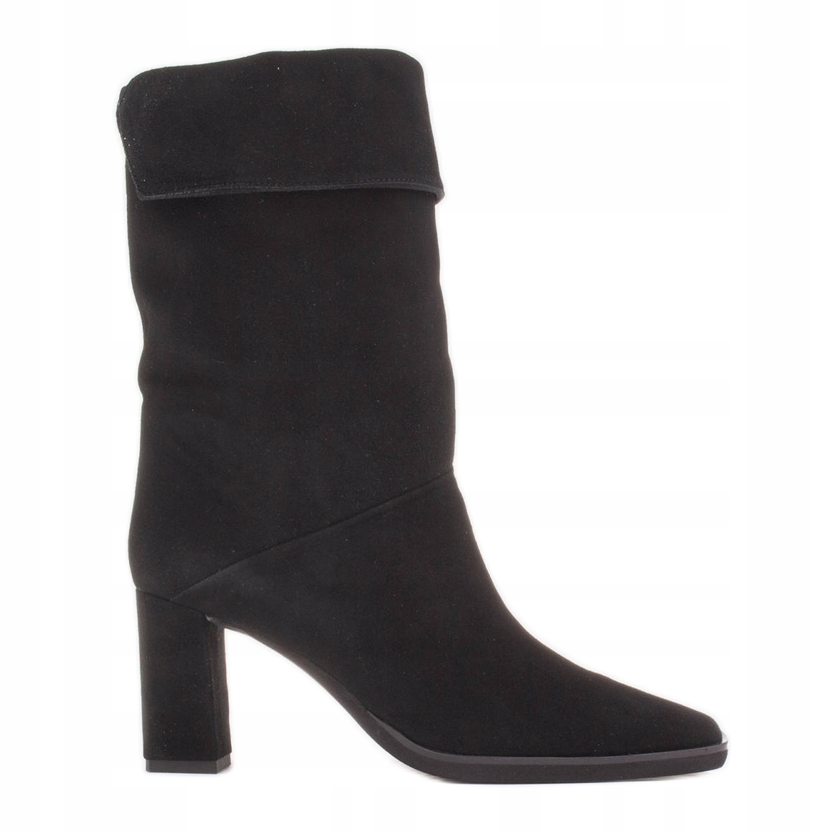 

Czarne Zamsz Buty Kozaki Marco Shoes r.38