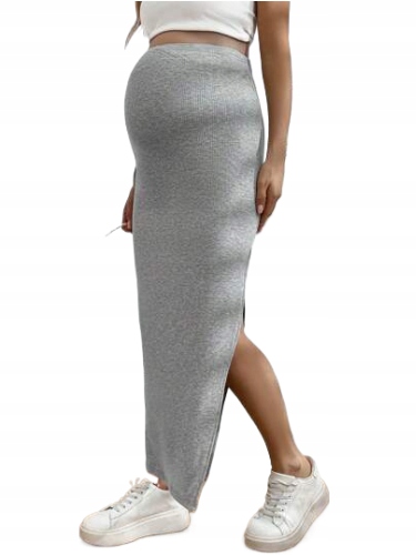 SHEIN SPÓDNICA CIĄŻOWA MAXI SZARA CASUAL 36 ŁKB