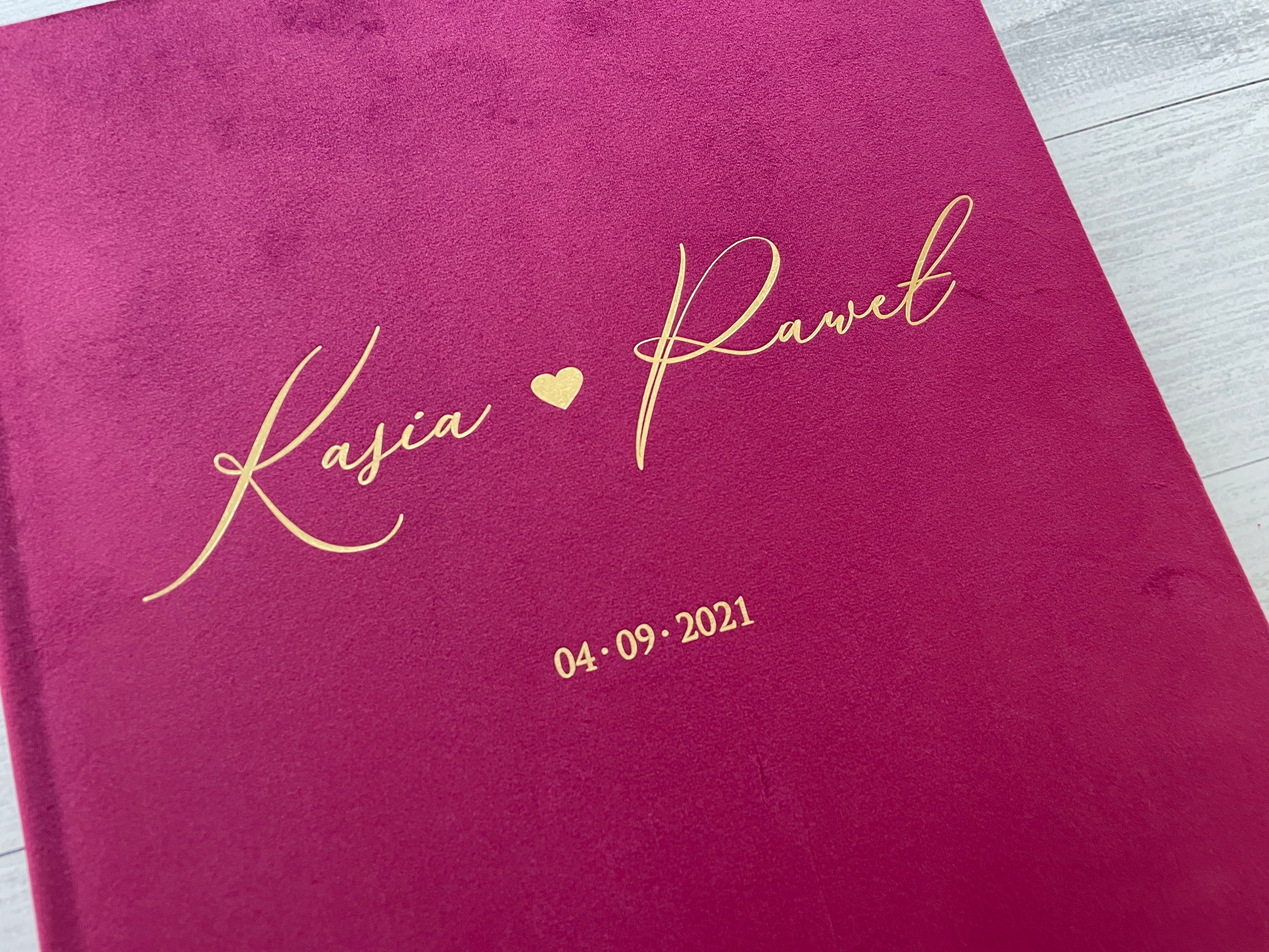 KSIĘGA GOŚCI NA WESELE ŚLUB - ANKIETY welurowa Kolor dominujący inny