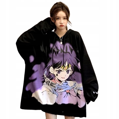 Dámská Oversize Mikina Anime ve stylu Streetwear od Harajuku Kawaii XL