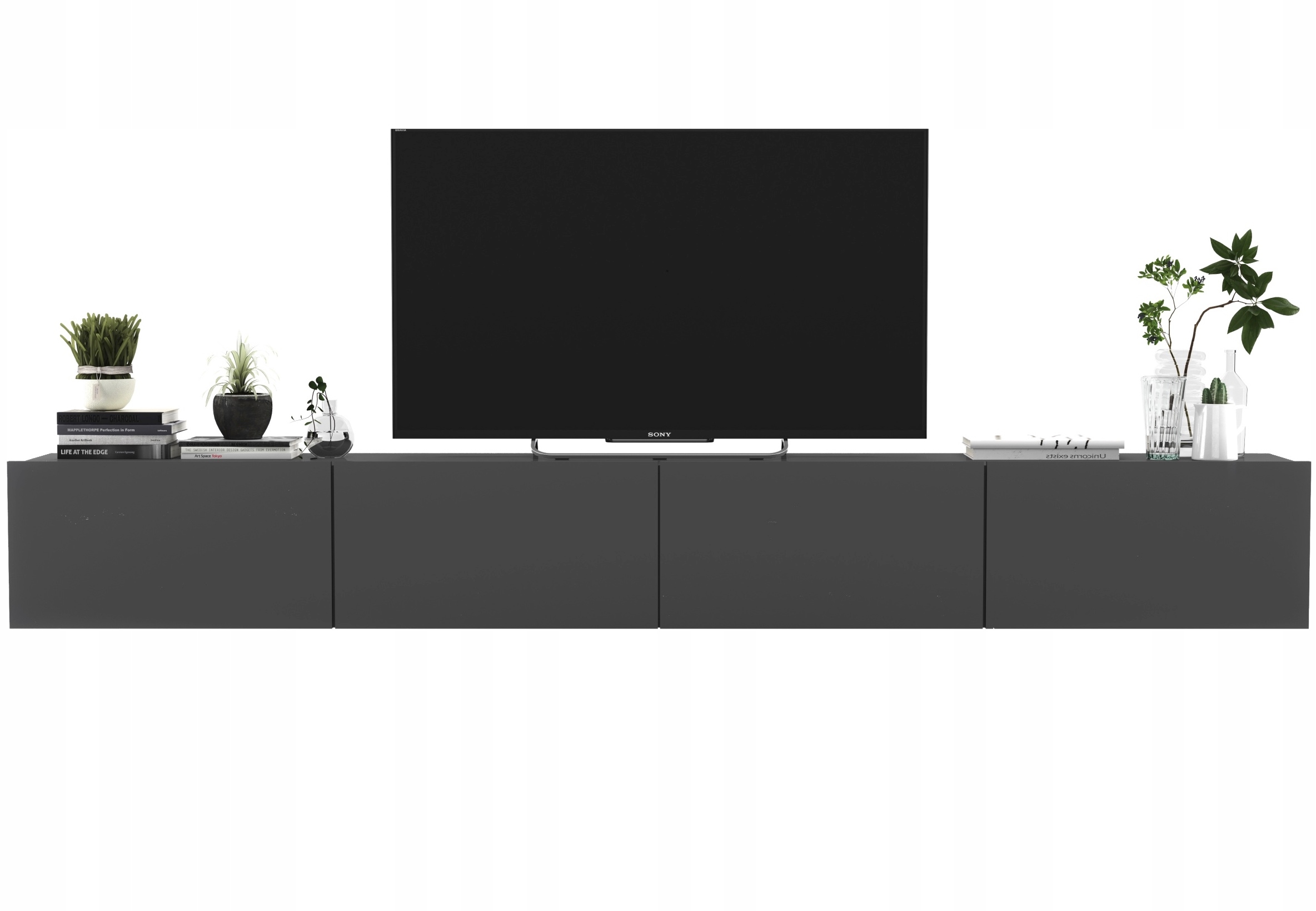 

Wisząca Szafka Rtv Loft grafit komoda Rtv 240cm