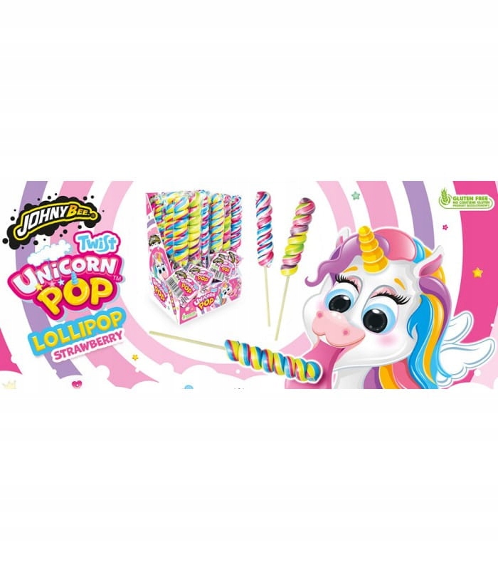 Levně Lízátko Johny Bee Mike Pop Twist Unicorn 50G X 24KS 1,2KG