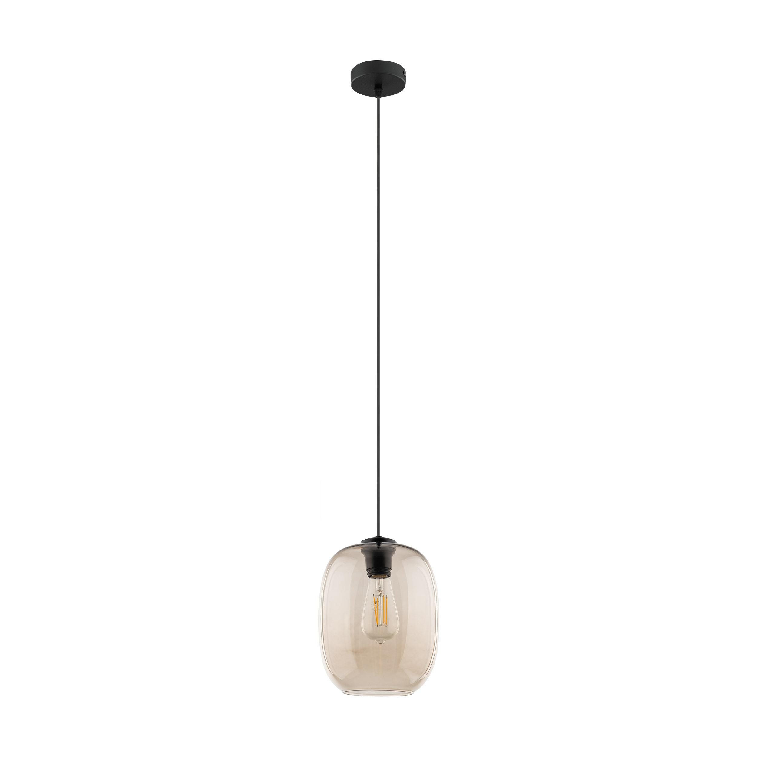 Závěsná lampa Elio Topaz Skleněné stínítko 1xE27 20 cm Stropní Svítidlo Pokoj Dům