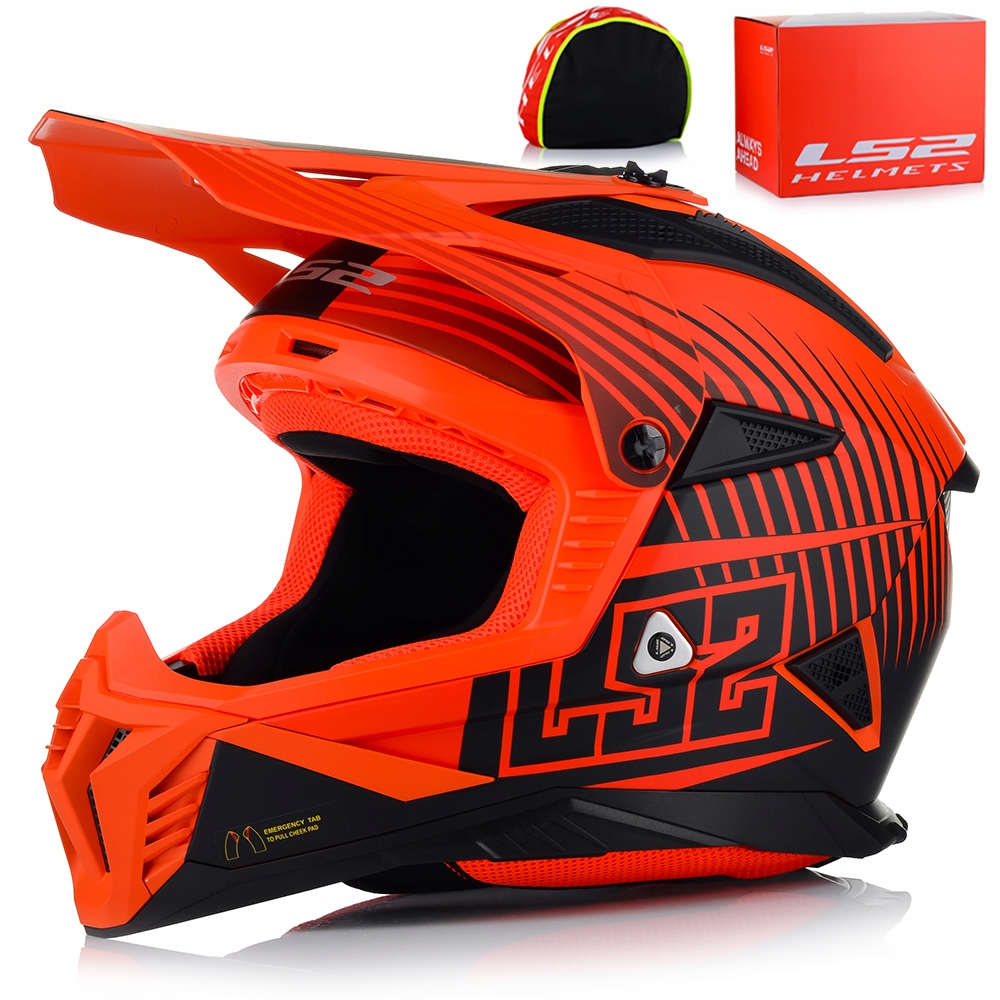 Motocyklová Prilba LS2 MX708 Fast II Duck Fluo Lehká Enduro Cross Štvorkolka Atv
