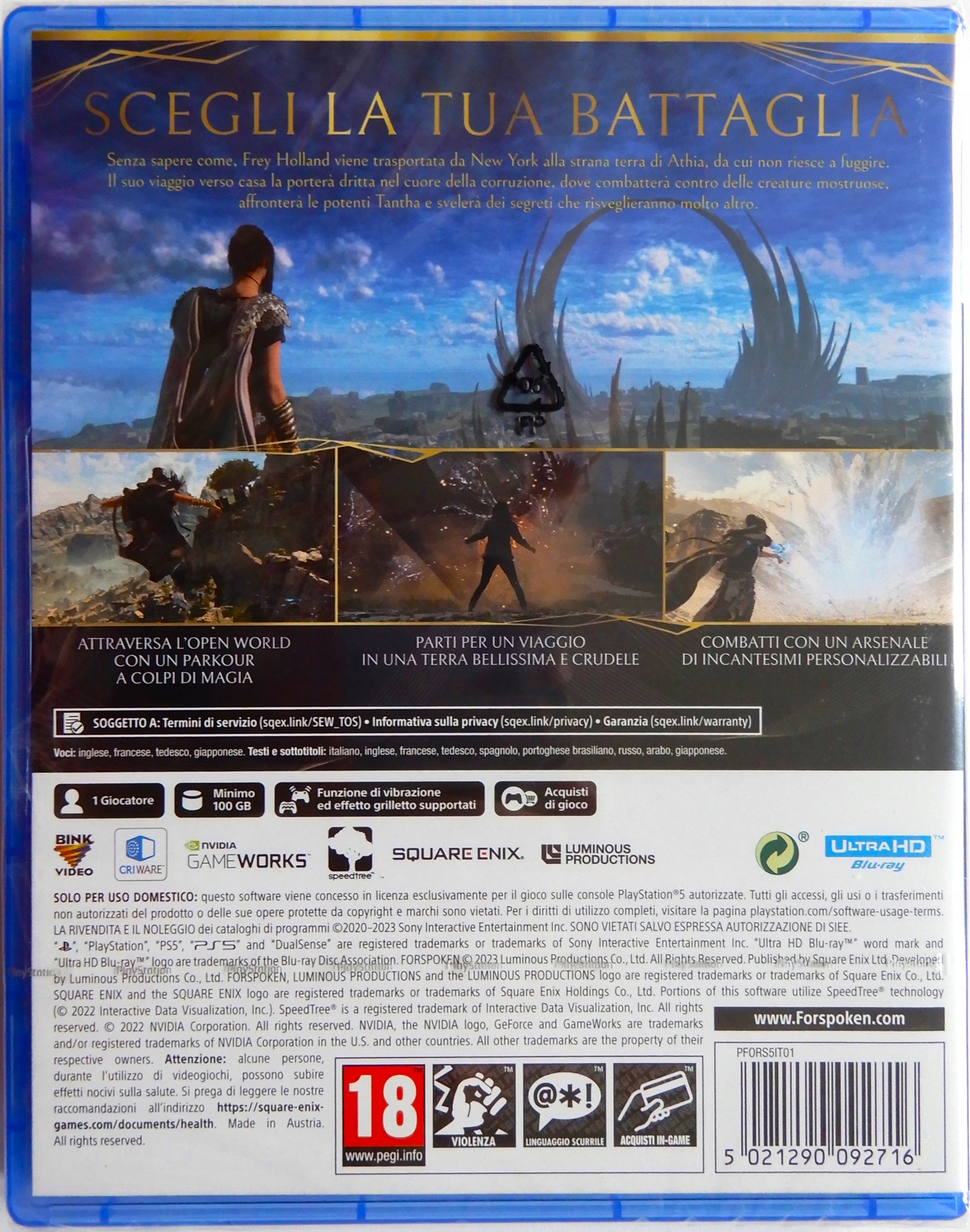 FORSPOKEN PS5 NOWA GRA NA PŁYCIE Rodzaj wydania Podstawa