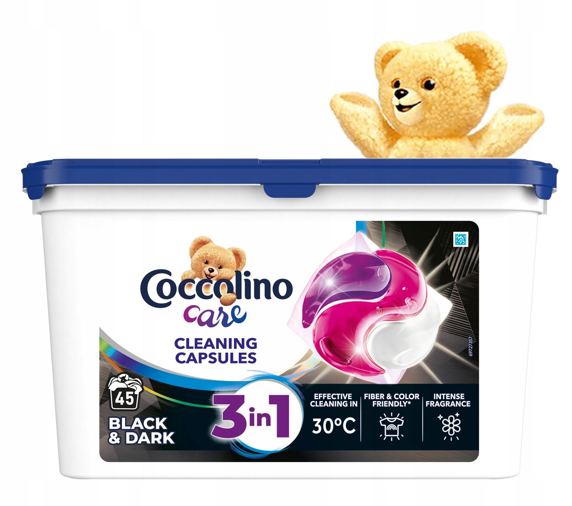 Levně Kapsle Na Tmavé Na Praní Černých Tkanin Coccolino Care 3v1 45 Ks