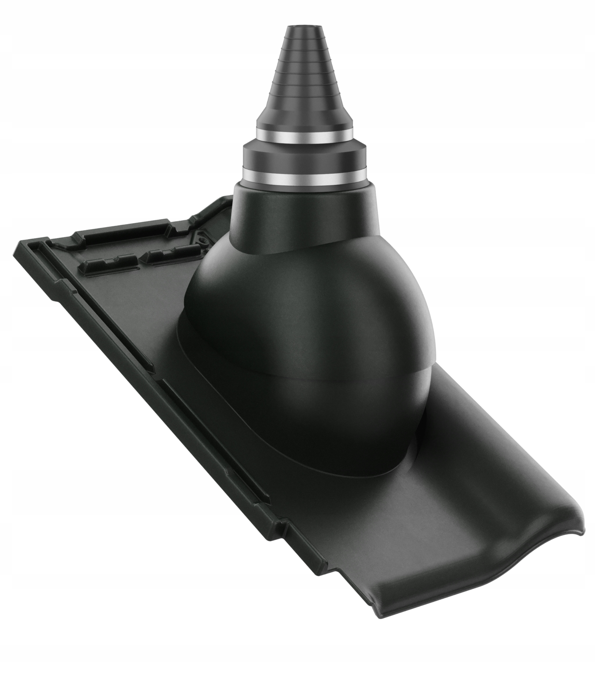 Anténní průchod těsným střešním průchodem Koramic Alegra 9 Antracit