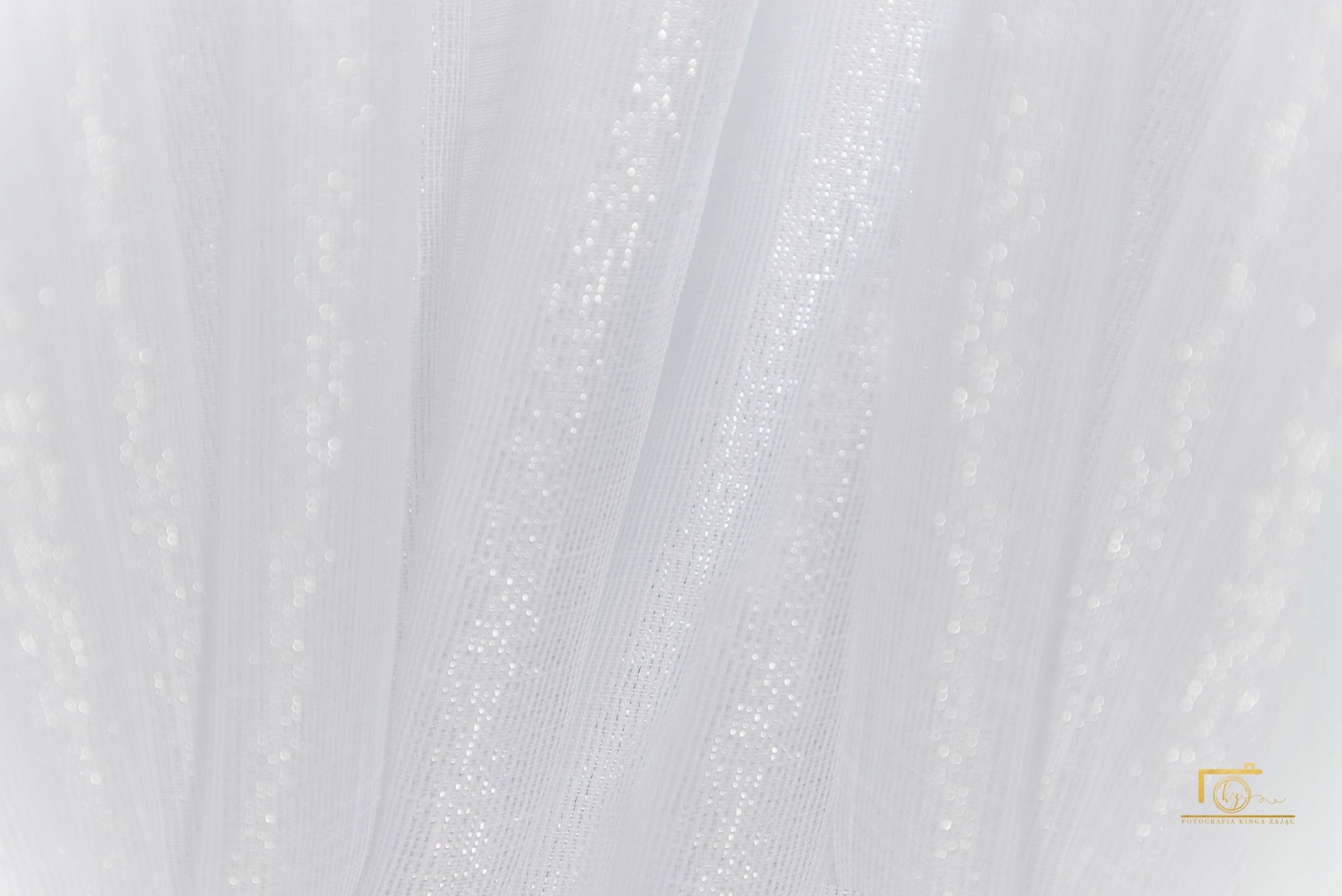 SZRON WOAL MGIEŁKA DESZCZ FIRANKA BŁYSZCZĄCA BATYST LEN DESZCZYK SREBRNA Marka inna marka