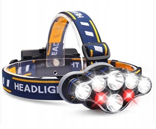 LATARKA CZOŁOWA CZOŁÓWKA 7 LED AKUMULATOR USB Marka inna