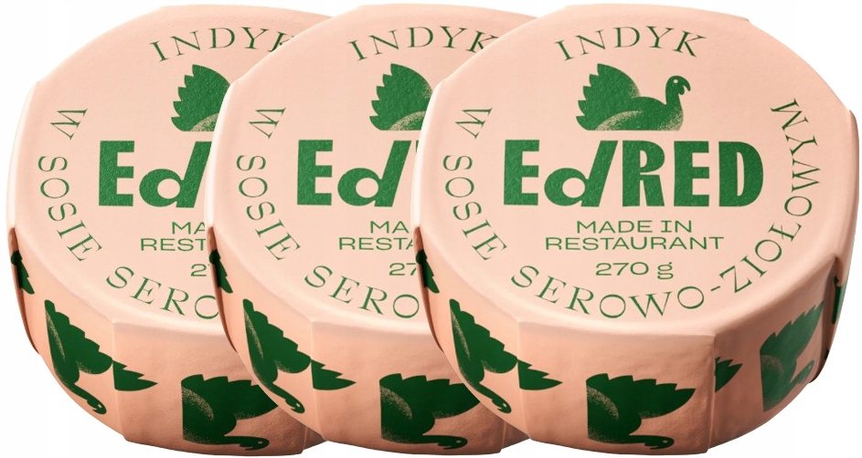 Levně 3 x EdRed Krůta v sýrovo-bylinné omáčce Produkt low carb Bez konzervantů