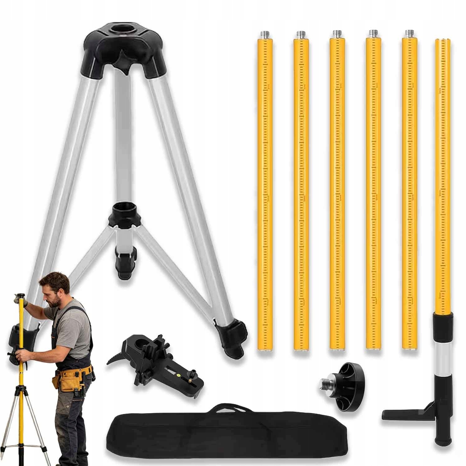 Profesionální Úroveň Stativu 3 M Pro Lasery Teleskopická Tyč 1/4 5/8