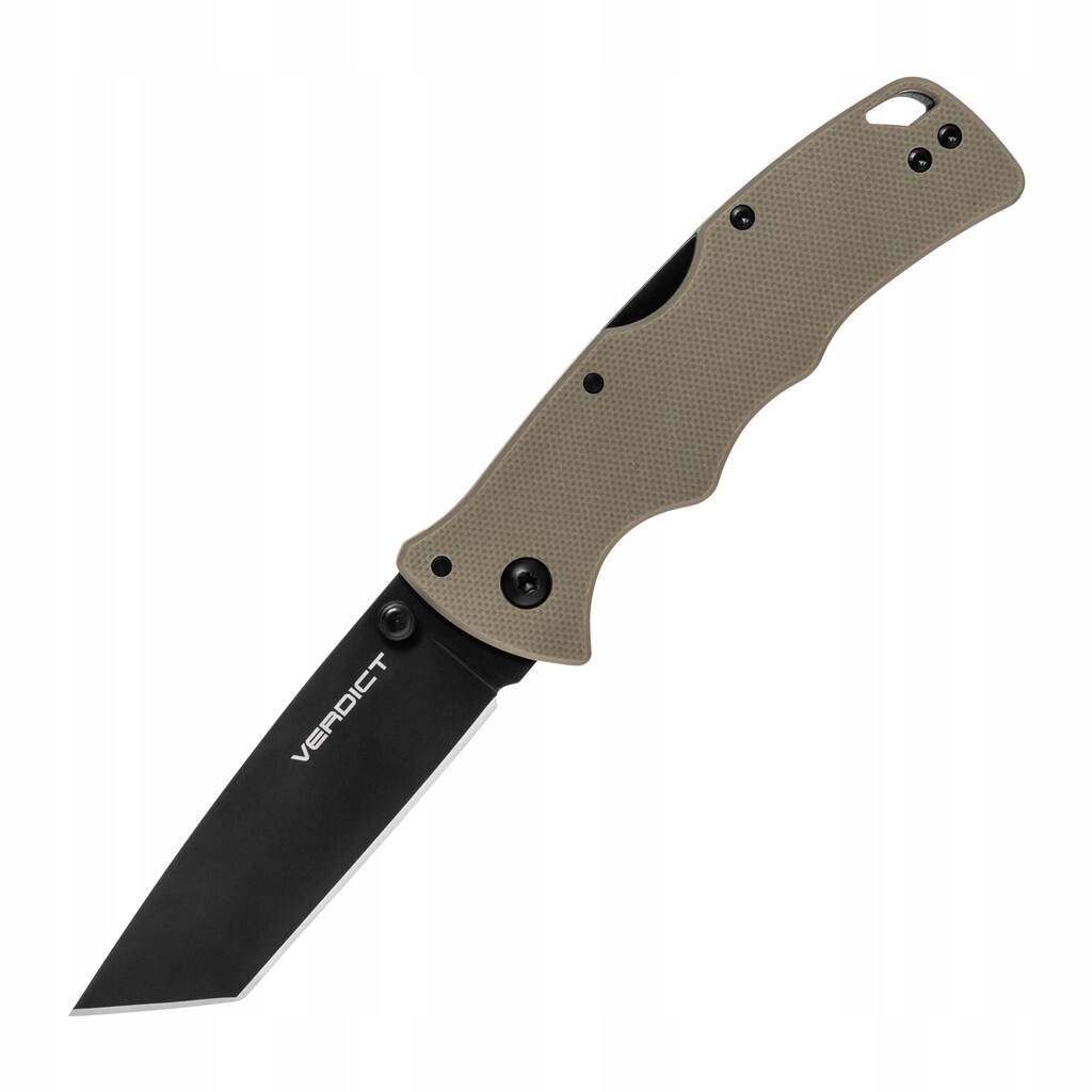 Nůž s klipem Edc Cold Steel Verdict Tanto AUS-10A Fde
