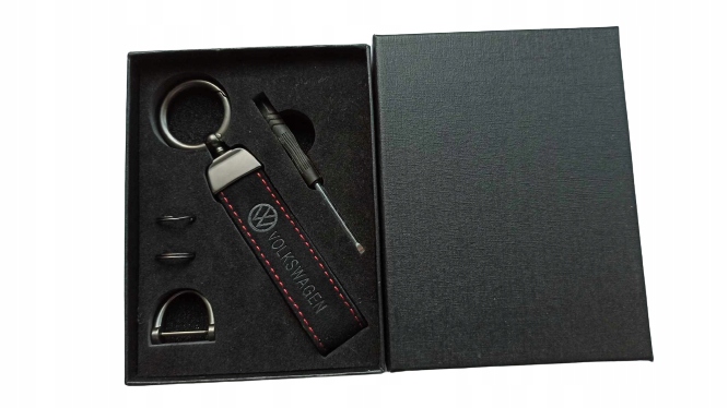 Vw Volkswagen Brelok Breloczek Alcantara Skóra Pudełko