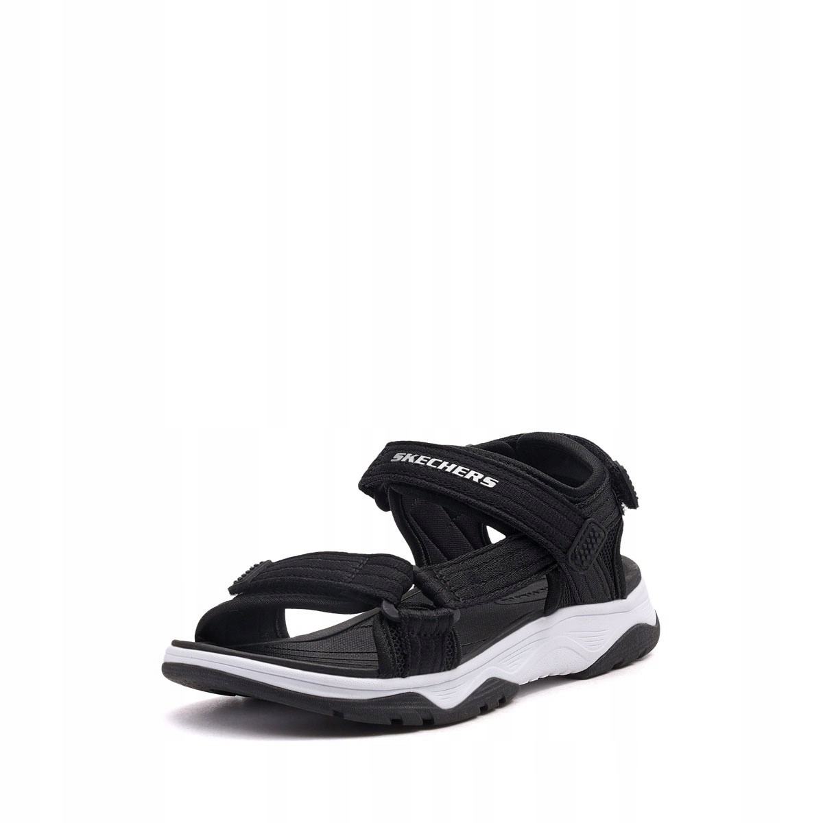 Sandały młodzieżowe Skechers Tread Seeker czarno/białe 303221L Bkw