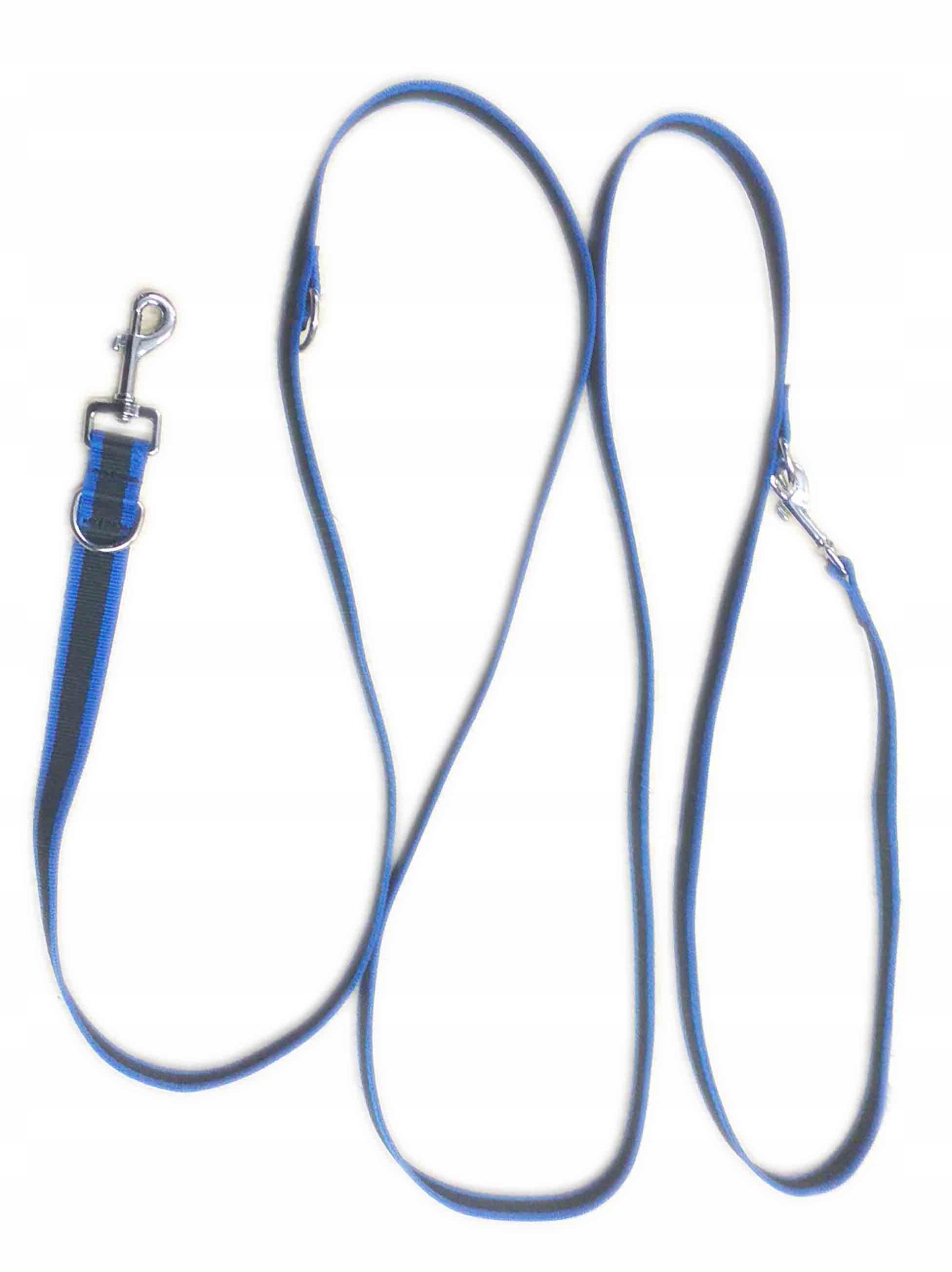 

Smycz Dla Psa Przepinana 160 - 320 cm czarno-niebi