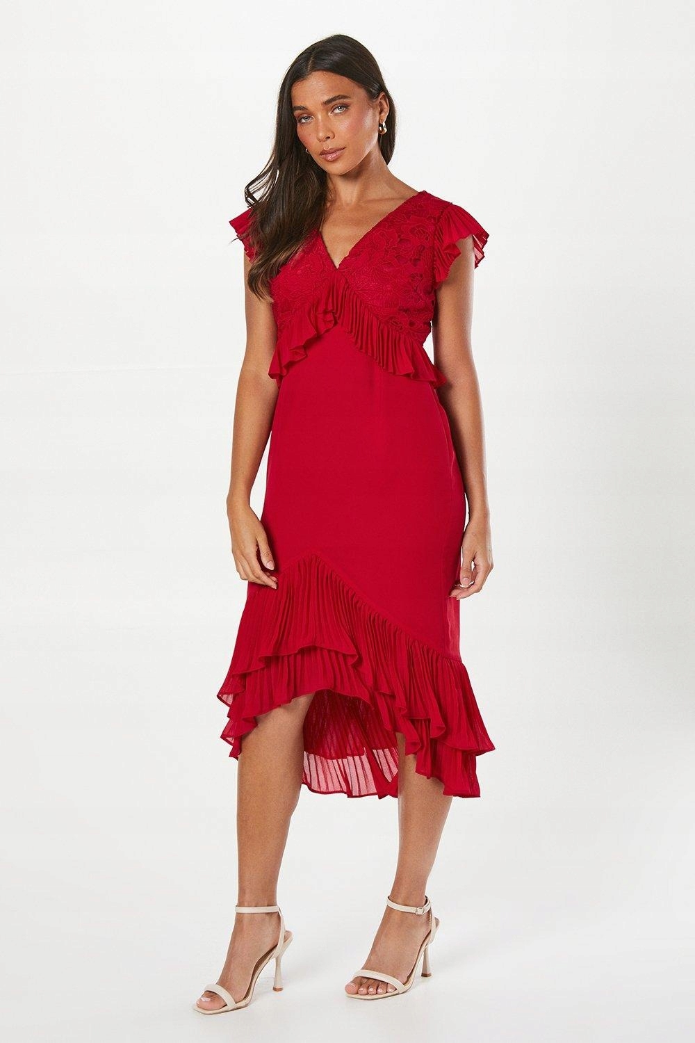 Červené Šaty MIDI (34)