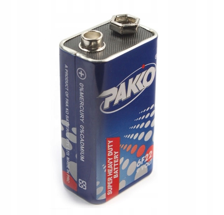 

Bateria Pako Heavy Duty 9V 6F22 6LR61 4022