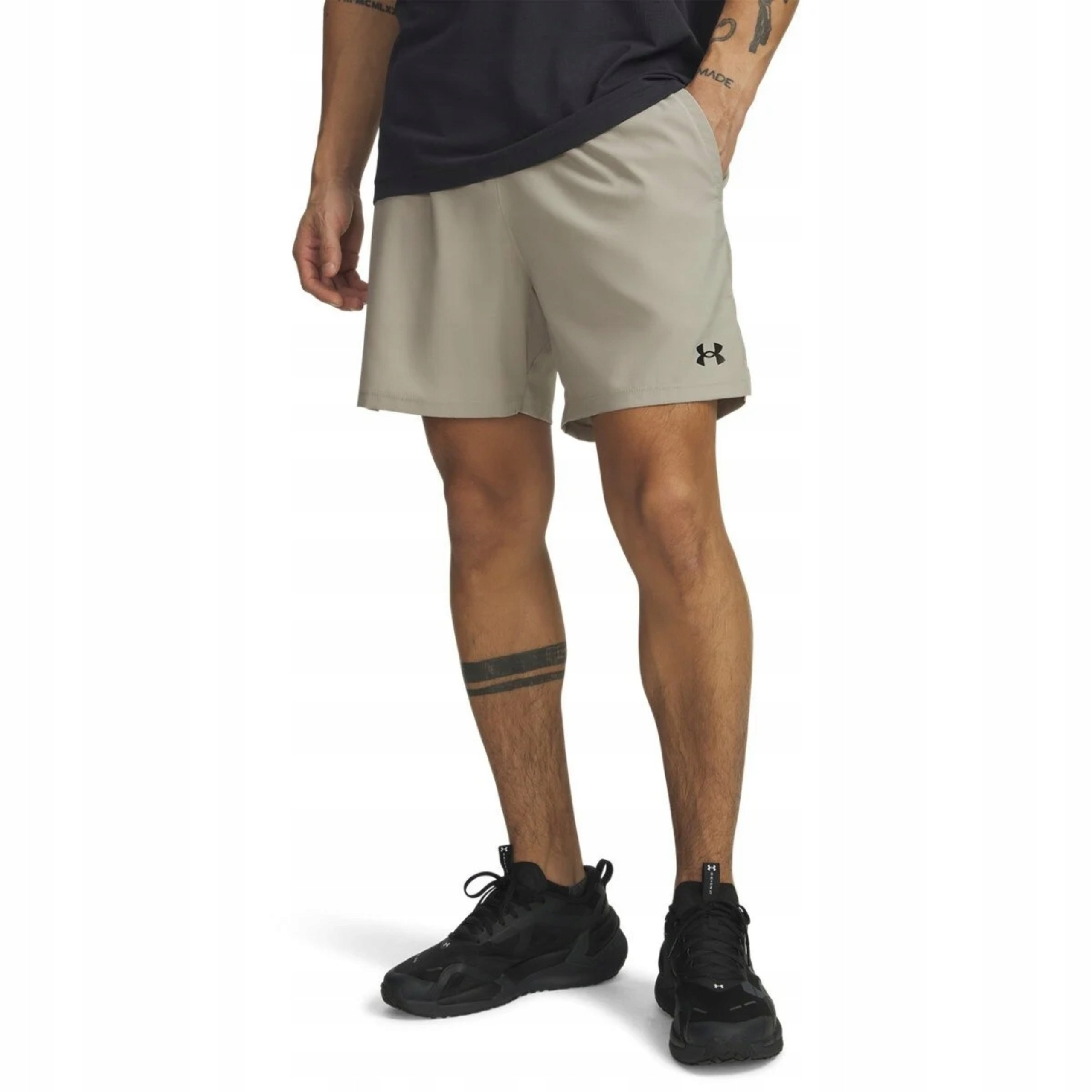 Spodenki Under Armour Męskie Krótkie Termoaktywne Sportowe Vanish Beż M