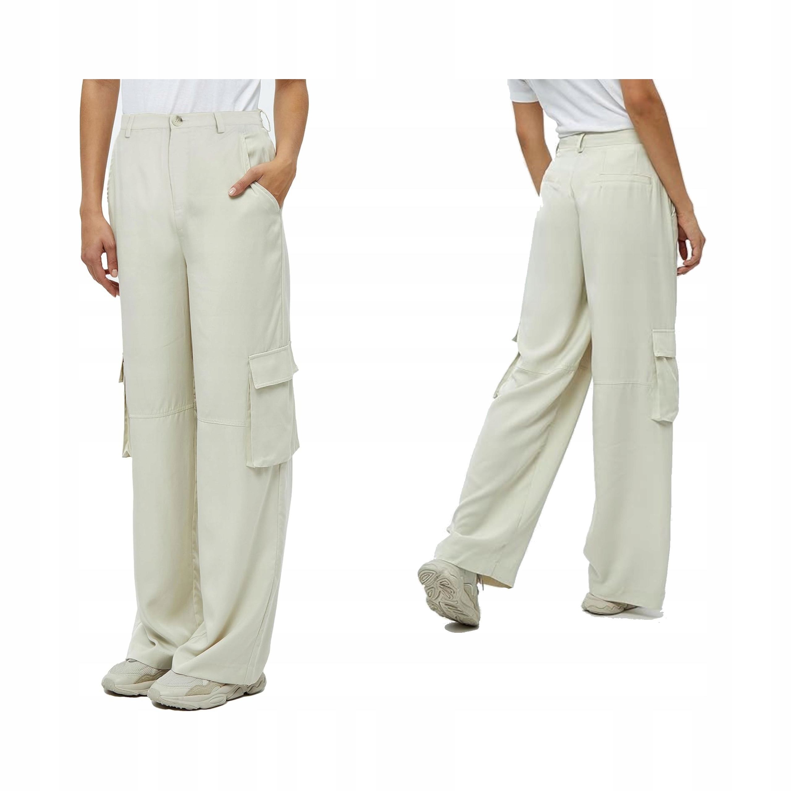 Minus Camista Cargo Dámské Kalhoty Lyocell Light Birch Velikost 46